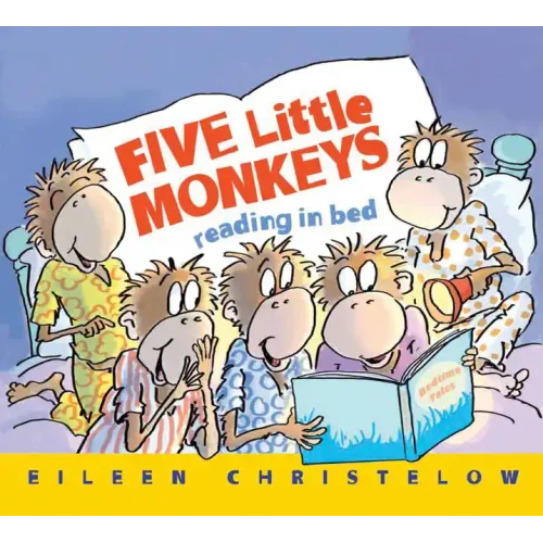 Five Little Monkeys Reading in Bed Board Book - Board Book
