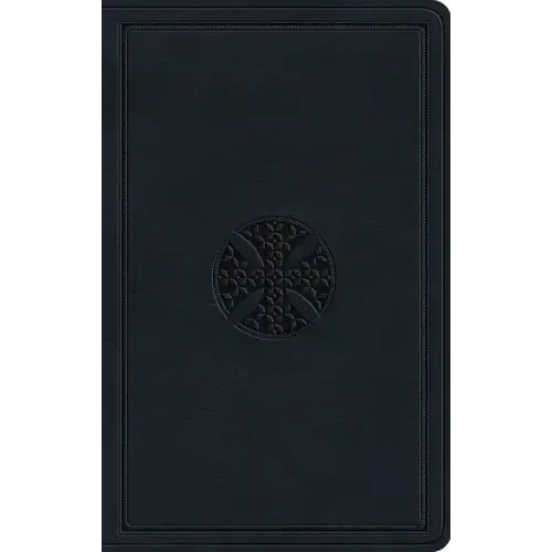ESV Large Print Value Thinline Bible (Trutone, Navy, Mosaic Cross Design)