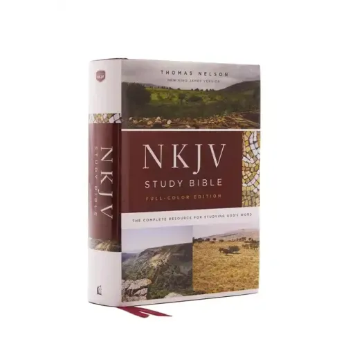 NKJV Study Bible, Hardcover, Full-Color, Red Letter Edition, Comfort Print: The Complete Resource for Studying God's Word - Hardcover