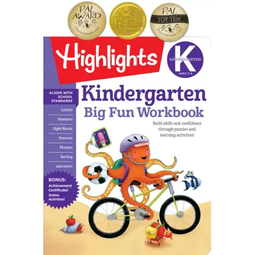 Kindergarten Big Fun Workbook: 256-Page Kindergarten Activity Book Full of Kindergarten Math, Reading, Writing Practice, Phonics, Puzzles and More