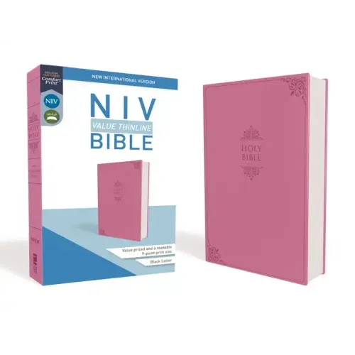 NIV, Value Thinline Bible, Imitation Leather, Pink - Imitation Leather.
