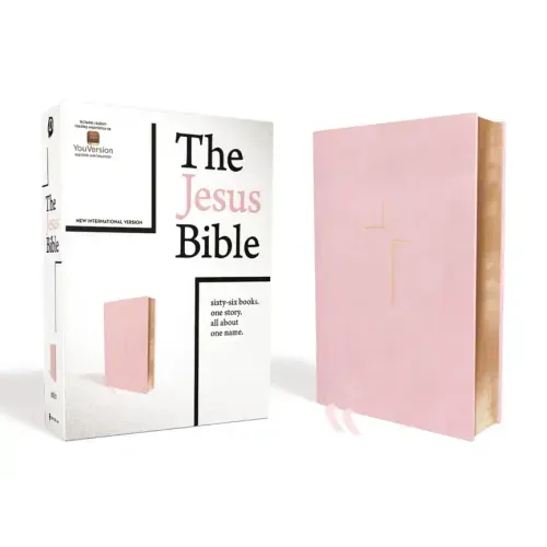The Jesus Bible, NIV Edition, Imitation Leather, Pink