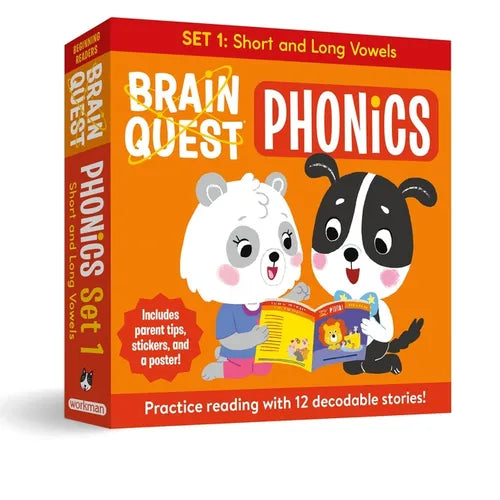 Brain Quest Phonics Readers: Set 1: 12 Decodable Readers: Short and Long Vowels
