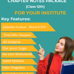 White Label High Quality Chapter Notes for Class 12th (For Institutes or Academies)