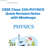 CBSE Class 12th PHYSICS Quick Revision Chapter Notes with Mindmap PDF