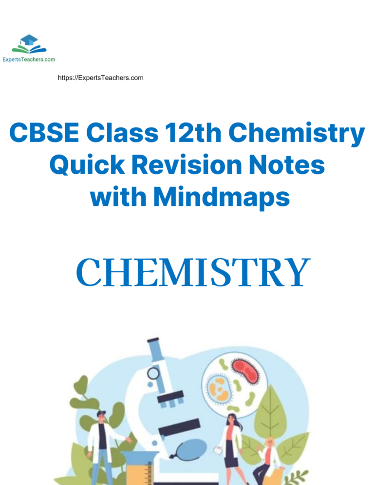 CBSE Class 12th Chemistry Quick Revision Chapter Notes