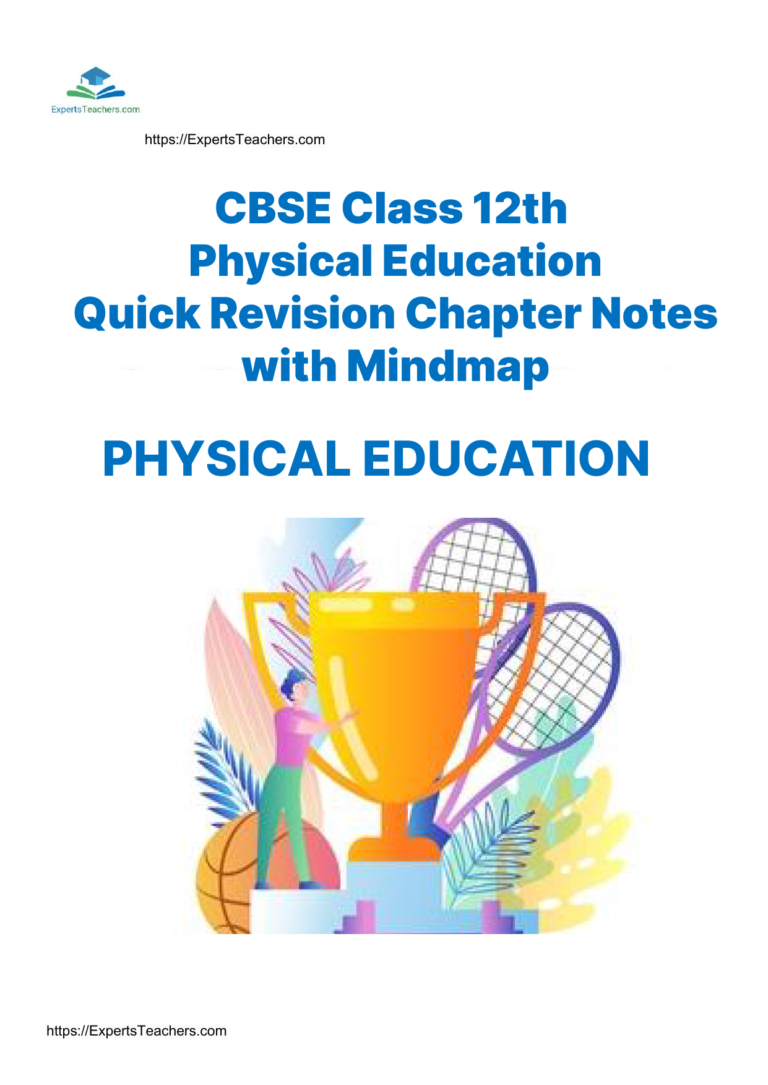 CBSE Class 12th Physical Education Quick Revision Chapter Notes