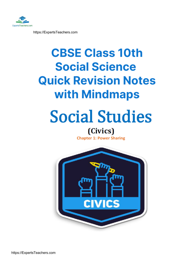 CBSE Class 10th Social Science Quick Revision Notes