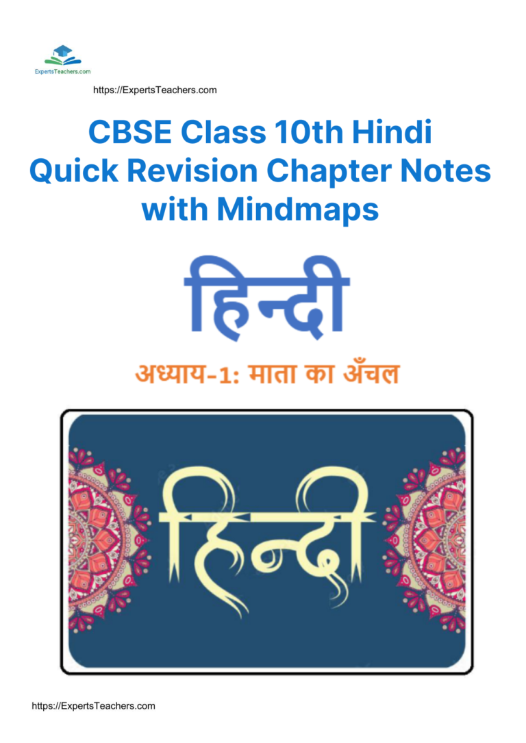 CBSE Class 10th Hindi Quick Revision Chapter Notes